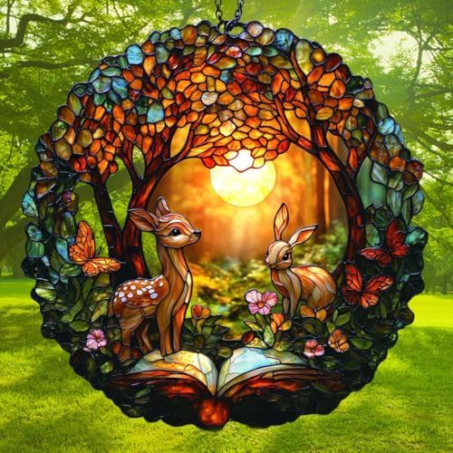 Books of Jungle Deer Acrylic Suncatcher - Image 3