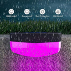 LED Solar Step Lights, 8 Pack Solar Deck Lights Outdoor IP65 Waterproof Pool Side Lighting Decor for Stairs Fence Yard Driveway Pathway Yard Backyard, RGB Color Changing - Image 4