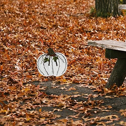 Rustic Metal Pumpkin Garden Stake Outdoor Decorations for Home Standing Metal Pumpkins Yard Stake for Fall Harvest Decor Thanksgiving Halloween Lawn Decoration-Set of 2 - Image 7
