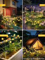 EEW Solar Garden Lights Outdoor 10 Pack 80 LED Swaying Dandelion Bee Lights - Image 5
