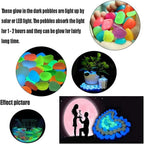 Luminous Stones, Glowing Stone Blue Pebbles Glowing in The Dark, 600 PCS Glowing Rocks Driven by Light and Solar Energy, Decorative Rock for Fish Tank Garden Lawn - Image 6