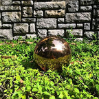 35cm/14 inch Diameter Gazing Globe Mirror Ball,Rose Gold Stainless Steel Polished Reflective Smooth Garden Sphere,Colorful and Shiny Addition to Any Garden or Home - Image 3