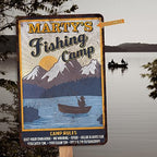 Personalized Fishing Sign Fishing Camp Lake House Décor Custom Fishing Décor Boys Room Rustic Cabin Décor Man Cave Funny Fishing Décor 108122002067 - Image 2