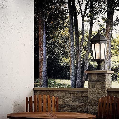 Kichler Courtyard Outdoor Post Light, Textured Black - Image 3