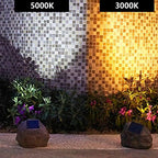GOODFOEVER Rock Solar Garden Lights, Super Bright Solar Spot Lights, Solar Powered Landscape Lights Outdoor Decorative Waterproof LED Lights for Pathway, Walkway, Yard - Image 6