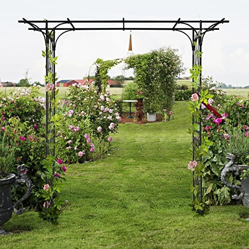 Garden Arbor, 7FT Arch Archway for Wedding Ceremony Party, Steel Garden Trellis for Plant Climbing, Christmas Decorations Pergola for Backyard, Lawn - Image 4