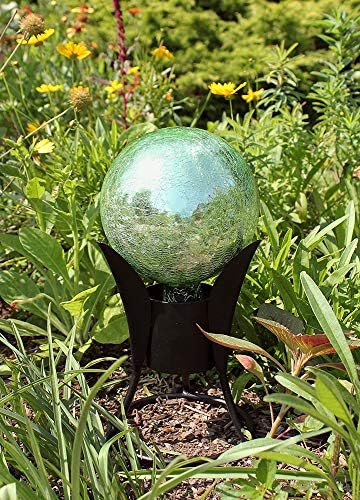 Achla Designs G6-LG-C, Light Green 6-Inch Crackle Gazing Globe Ball, 6 - Image 4
