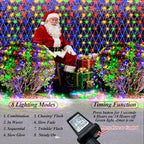 Lovelite 10ft x 10ft Net Lights, 280LED Gazebo Lights Outdoor 8 Modes Timer, Waterproof Connectable Christmas Light Clear Wire Large Size for Bushes Patio Pergolas Garden Holiday Party - Mulicolor - Image 2