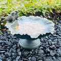Bird Baths for Outdoors, Resin Pedestal Bird Bath Bowl with Bird Accents, Garden Decoration Bird Feeder for Patio, Lawn, Yard, or Table Decor by Unknown