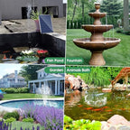 Antfraer 25W Solar Fountain Pump, Solar Water Pump 340GPH Flow Adjustable, Solar Pond Pump with 16.5Ft Cord & PVC Tubing for Pond Small Pond Garden Waterfall Backyard Hydroponics Water Features - Image 3
