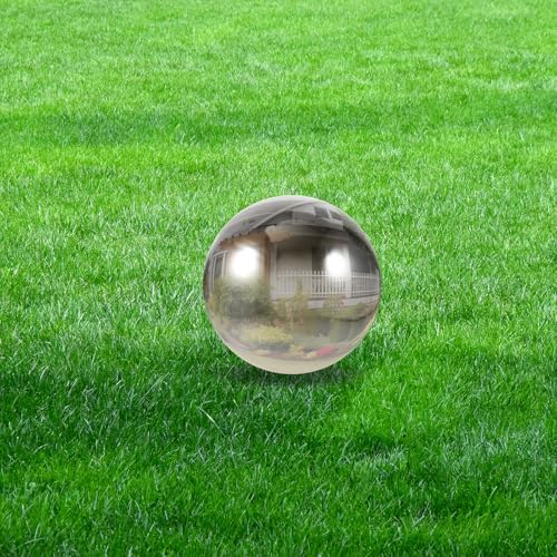 Outdoor Stainless Steel Gazing Ball Sphere Decorative Reflective Mirror Ball for Garden Photography with Polished Smooth Surface and Modern Unique Metal Design - Image 6