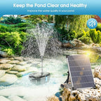 Antfraer Solar Pond Filter with Water Pump, 10W Solar Pond Pump with 6.6FT PVC Tubing/16.5FT Cord, Pond Filter Box for Outdoor Small Pond Waterfall Garden Bird Bath Water Clear - Image 2