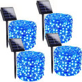 Solar String Lights Outdoor, 4 Pack Each 100 LED Solar Christmas Twinkle Lights Outside, Waterproof Copper Wire with 8 Modes Solar Fairy Lights for Garden Yard Tree Birthady Christmas Decor (Blue) by BHCLIGHT