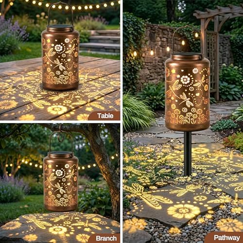 Dragonfly Solar Lantern with Ground Stake, Birthday Gifts for Women - Image 7