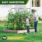 HIRALIY Cucumber Trellis for Climbing Plants, 4ft Tall, Green - Image 6