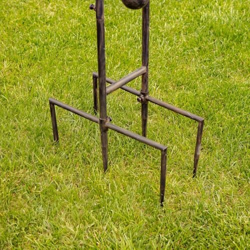 Large Rocking Animals with Flapping Wings Garden Stakes (Antique Pink, Flying Pig) - Image 7