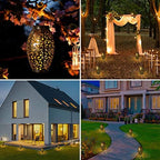 Solar Lanterns Outdoor Waterproof 2 Pack Solar Garden Lanterns Garden Decor - Image 6