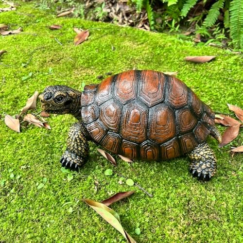Turtle Garden Statue, Hand-Cast Resin, 13.1 inches, Antique Bronze by Unknown