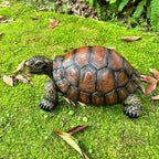 Turtle Garden Statue, Hand-Cast Resin, 13.1 inches, Antique Bronze by Unknown