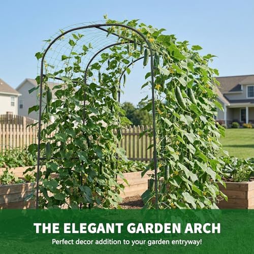Tall Garden Arch Trellis for Climbing Plants, 83" H Metal Trellis Archway - Image 2