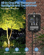 HIBOITEC Low Voltage Landscape Lighting with Transformer Photocell Sensor and Timer Spotlights Kit 56FT ETL Approved Wire 2700K 6 Packs - Image 6