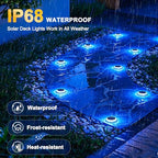 Blue Solar Driveway Lights Outdoor 6 Pack Dock Deck Lights IP68 Waterproof - Image 5
