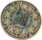 Season Cycle Sundial with Flowers - 10-Inch Solid Brass with Verdigris Highlights by AS
