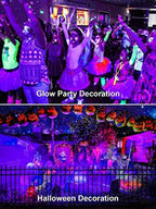 ZUCKEO 15W Halloween Blacklight Spotlight Outdoor LED Black Lights Waterproof Landscape Lighting with US Plug for Glow Dancing Party Body Painting Neon Poster Christmas Decorations(2Pack) - Image 7