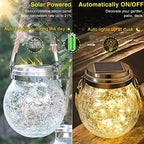 ROSHWEY Solar Lantern Gifts for Women, 2 Pack Hanging Garden Decor Lights Outdoor Waterproof with 30 LED for Halloween Christmas Easter Gift, L Size - Image 5