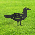 Seagull Metal Garden Stake Decorative, Coastal Bird Silhouette Statues for Yard Art, Outside, Patio, Outdoor Decor, Garden Decorations, Lawn Ornaments - 20" Black by SIGNLEADER