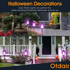 Otdair Christmas Decorations Outdoor 12 Pack, Waterproof Solar Christmas Lights Outdoor with Purple Flame for Christmas Decor, Torch Christmas Lights for Yard, Pathway, Lawn, Patio, Garden, Party - Image 6