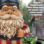 Better Office Products Garden Gnome Statue, 12" Height, Handcrafted Waterproof, UV-Resistant Polyresin Lawn Patio Porch Ornament Decoration (Yankee Doodle Patriot) - Image 3