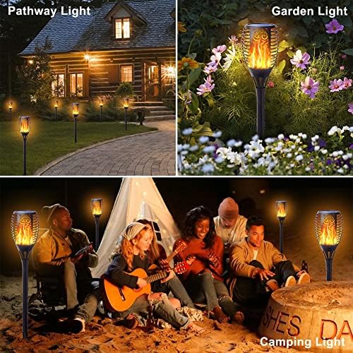 Flickering Flame Solar Torch Lights Outdoor, 3in1 Solar Lantern - Image 6