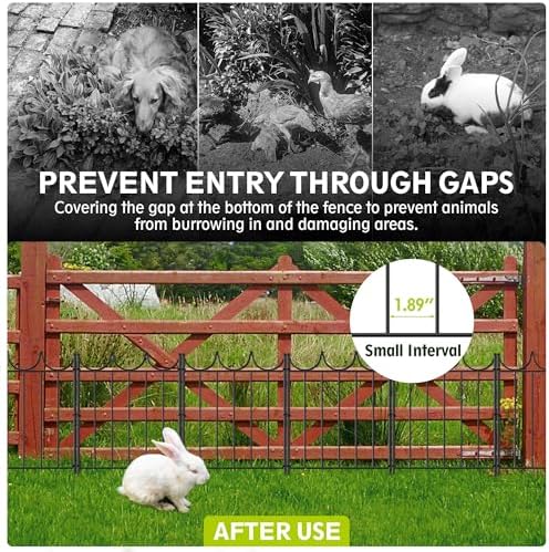 Decorative Garden Fence, 24in(H)×10.4ft(L), 10 Pack - Image 5