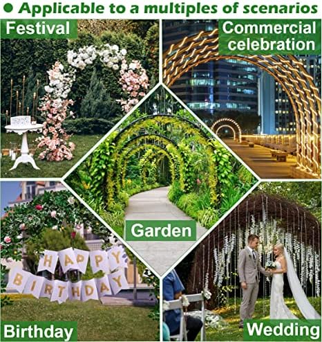 Queension Extra Large Garden Arch 7.2Ft Wide 9.2Ft High, Black - Image 4