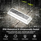 Lacasa Solar Driveway Lights 12 Pack,White LED Outdoor Deck Dock Lights - Image 6