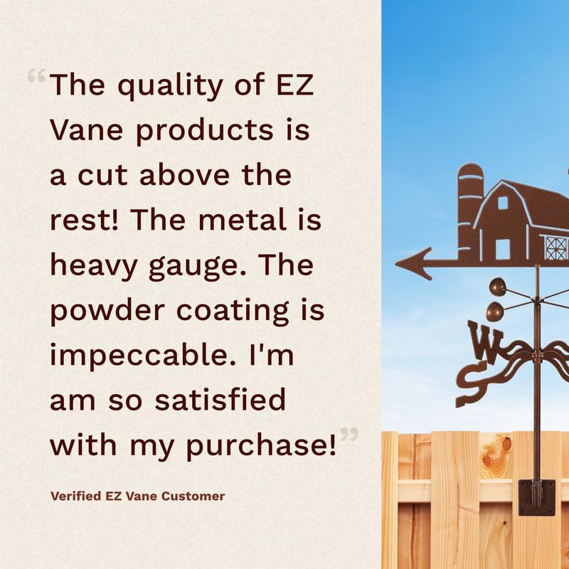EZ Vane Steel Poodle Dog Weathervane with Wind Cups — Post Mount - Image 4