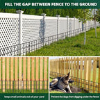 31ft(L) x 13in(H) Animal Barrier Fence, 22 Panels No Dig Garden Fence for Dog Rabbit, Rustproof Anti Digging Barrier, Garden Edging Border Ground Defense for Outdoor, Yard, Patio - Image 3