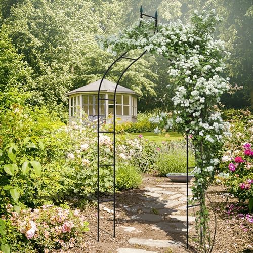 Giantex Metal Garden Arch Trellis, 9.5 FT Wedding Arbor for Ceremony - Image 3