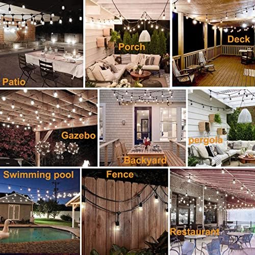 200FT String Lights for Outside LED Patio Lights Outdoor Waterproof - Image 5