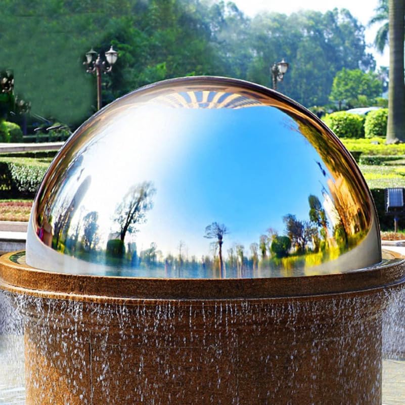 MERRYHAPY 6Pcs Stainless Steel Mirror Surface Garden Hemisphere Balls Hollow Gazing Globes Outdoor Lawn Reflective Decor Sphere - Image 3