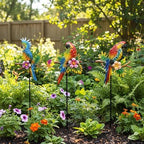 Tropical Parrot Garden Stakes, Metal Outdoor Decorative Lawn Ornaments - Image 7