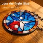 Stained Glass Window Hanging，Lone Star Design 11.8in Sun Catchers Indoor Window, Home Decor Inside and Outside the Cottage, Gifts for Women - Image 6