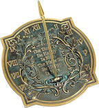 Happiness Sundial Solid Brass Verdigris Highlights with Stand - Image 2