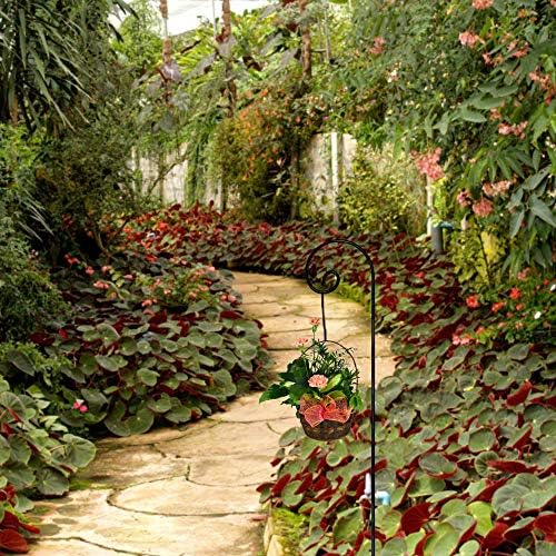 Ashman Shepherd Hook Curled (6 Pack), 35 Inch Tall 1/4 Inch Thick, Made of Premium Metal for Hanging Bird Feeders, Mason Jars, PlantHangers, Flower Basket, Christmas Lights, Lanterns, and Weddings - Image 3