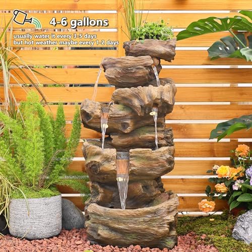 Sunlinua 40 H Large Outdoor Water Fountain with 5 Tiers - Image 3