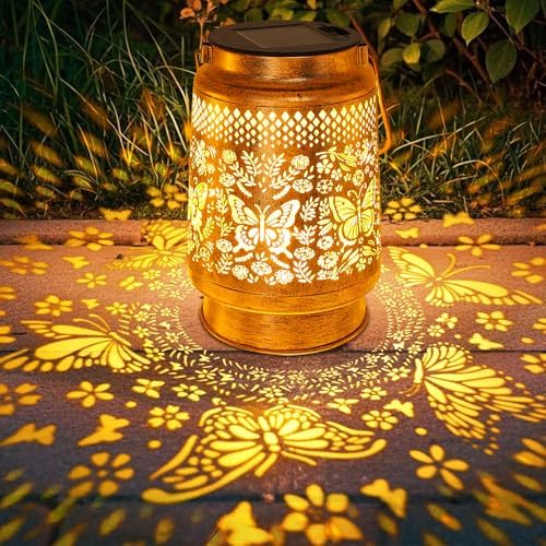Solar Lanterns Outdoor Butterfly Garden Decor, Birthday Gifts for Women Mom - Image 3