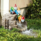 Decorative Gutter Downspout Extensions Statue,3" x 4" Downspout Extension Sculpture,Gnomes Decorative Rain Gutter Downspout Extension Figurine Decor Sculpture for Lawn Yard by Ahbuohe