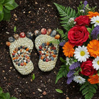 Outdoor Stepping Stones 2-piece Set - Garden Decoration Artificial Pebbles - Image 2