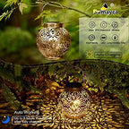Set of 2 Solar Hanging Lanterns Outdoor for Garden Patio, Bronze - Image 4